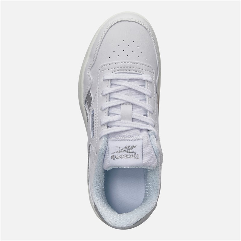 Reebok Junior Piger Court Advance Træningssko Hvid/Hvid/Silver Metallic - Billede 4
