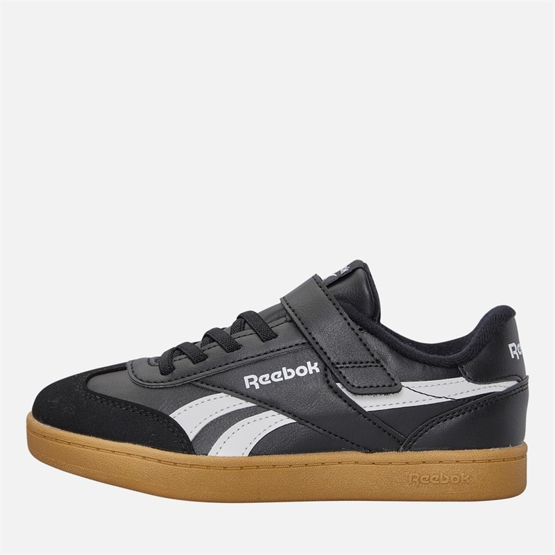 Reebok Børne Smash Edge Elastisk Snøre og Top Rem Træningssko Sort/Hvid/Gummi
