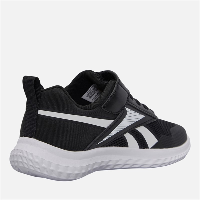 Reebok Børn Rush Runner 5 Elastiske Snørebånd Og Toprem Neutrale Løbesko Sort/Sort/Hvid - Billede 5