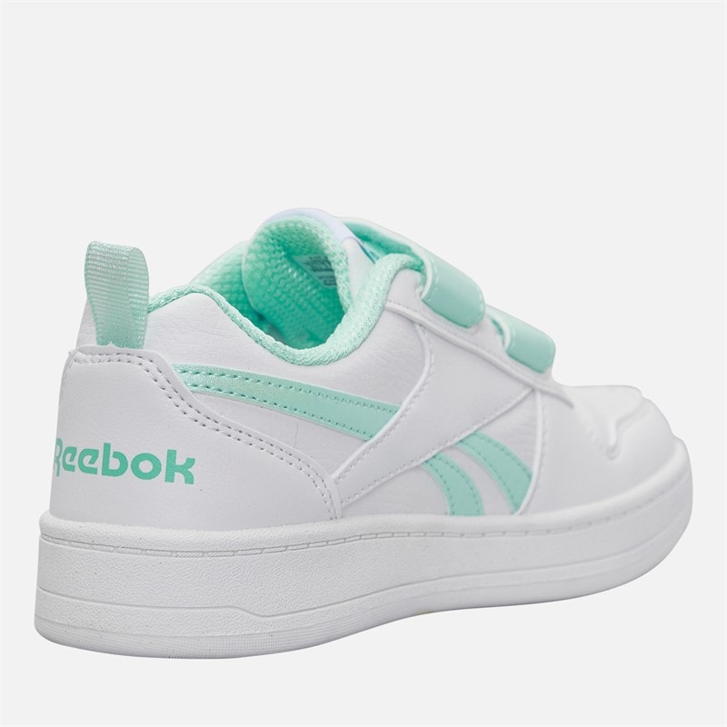Reebok Piger Royal Prime 2.0 To Rem Krog Og Løkke Træningssko Hvid/Hvid/Glitch Aqua - Billede 5