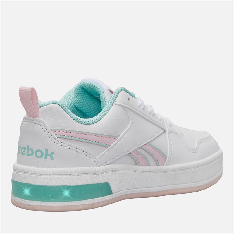 Reebok Piger Royal Prime Step N Flash Træningssko Hvid/Frosted Berry/Glitch Aqua - Billede 5