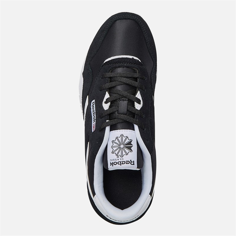 Reebok Junior Drenge klassiske nylon træningssko Sort/Sort/Hvid - Billede 4