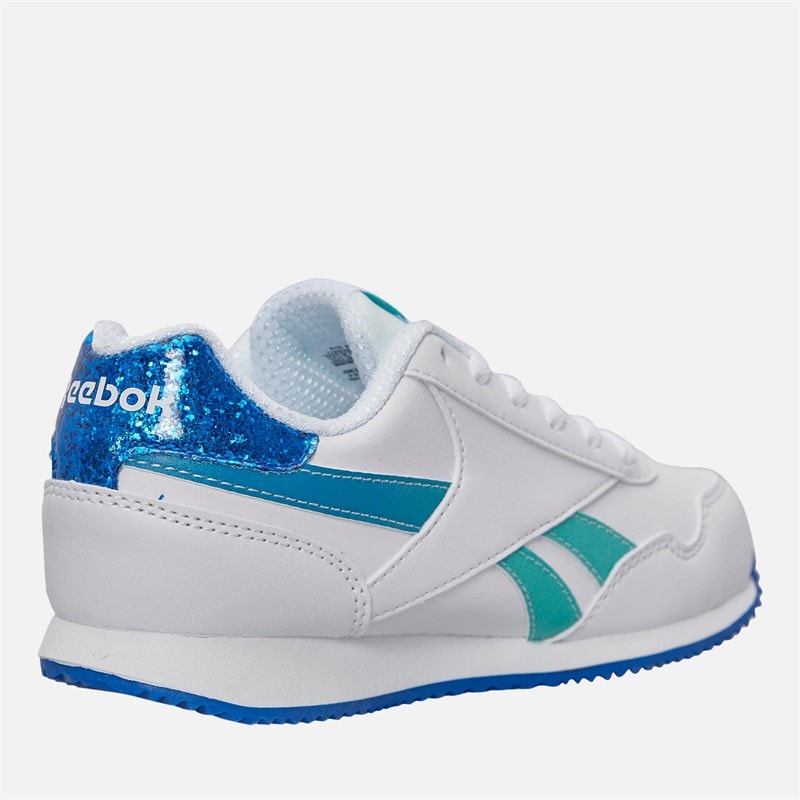 Reebok Piger Royal Classic Jog 3.0 Træningssko Hvid/Aqua/Optimum Blue - Billede 5
