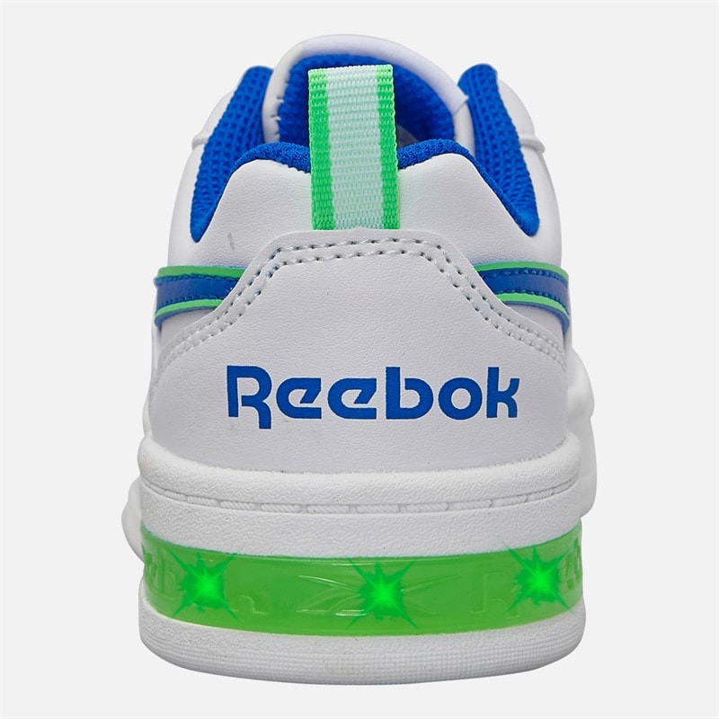 Reebok Junior Drenge Royal Prime Step N Flash Træningssko Hvid/Optimum Blue/Solar Lime - Billede 3