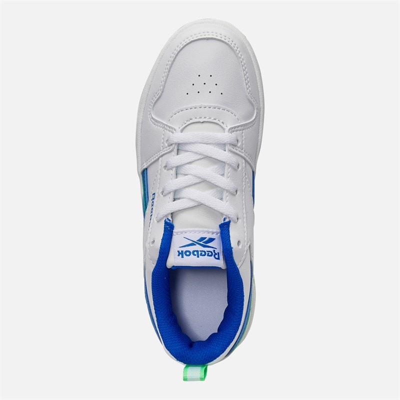 Reebok Junior Drenge Royal Prime Step N Flash Træningssko Hvid/Optimum Blue/Solar Lime - Billede 4