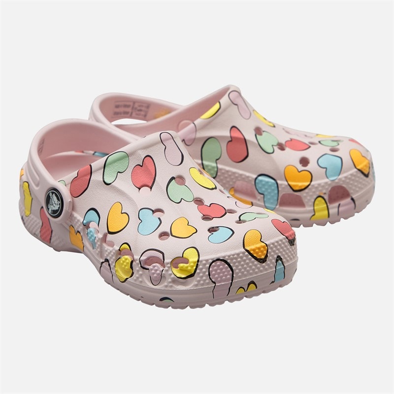 Crocs Piger Baya Sæson Printet Træsko Barely Pink - Billede 1