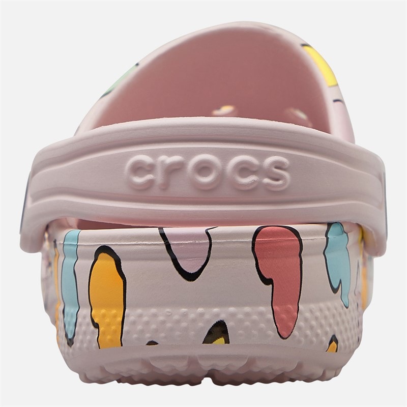 Crocs Piger Baya Sæson Printet Træsko Barely Pink - Billede 4
