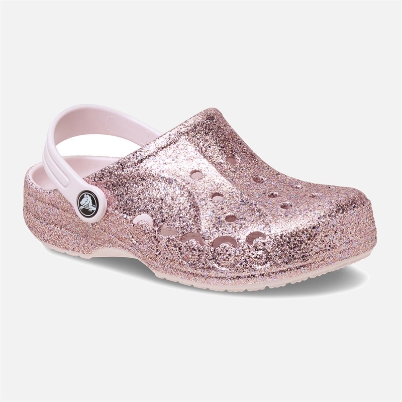 Crocs Piger Baya Blandet Glitter Træsko Næsten Lyserød - Billede 5
