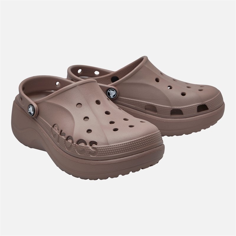Crocs Dame Baya Platform Træsko Truffle - Billede 1