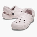 Crocs Baya Fuzzrem Clogs med Barely Pink