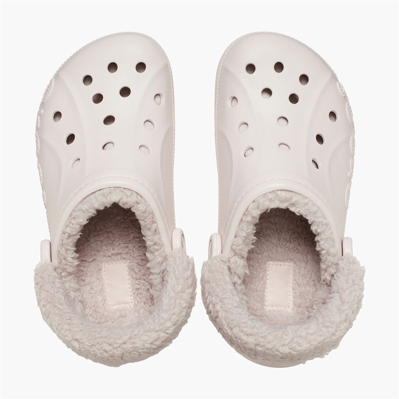 Crocs Baya Fuzzrem Clogs med Barely Pink - Billede 4