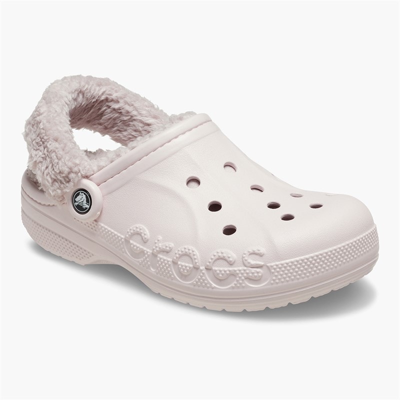 Crocs Baya Fuzzrem Clogs med Barely Pink - Billede 5
