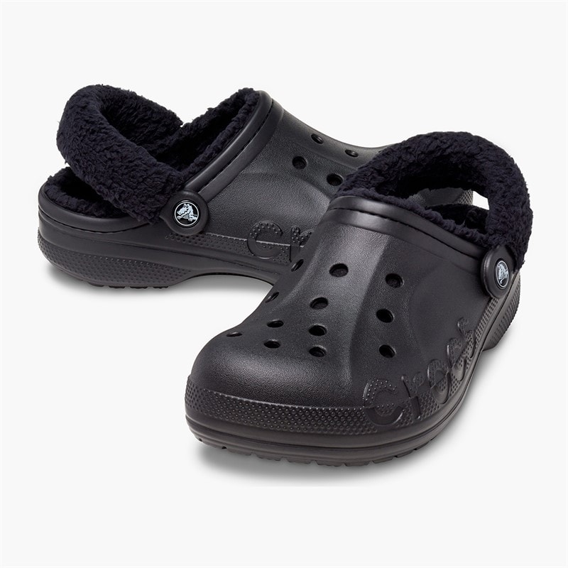 Crocs Baya Fuzzrem Clogs med Sort/Sort