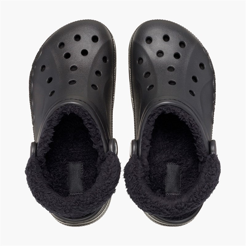 Crocs Baya Fuzzrem Clogs med Sort/Sort - Billede 4