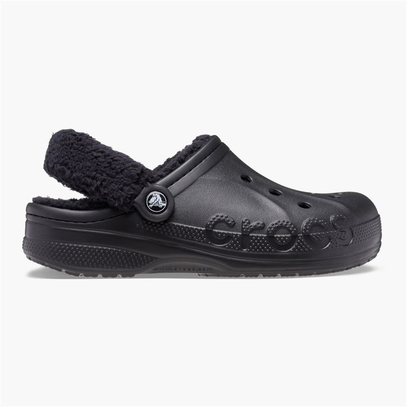 Crocs Baya Fuzzrem Clogs med Sort/Sort - Billede 5