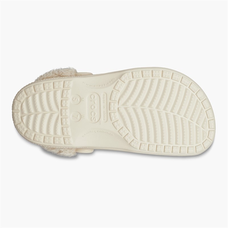 Crocs Baya Fuzzrem Clogs med Winter White - Billede 2