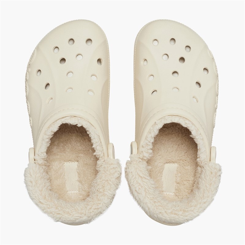 Crocs Baya Fuzzrem Clogs med Winter White - Billede 4
