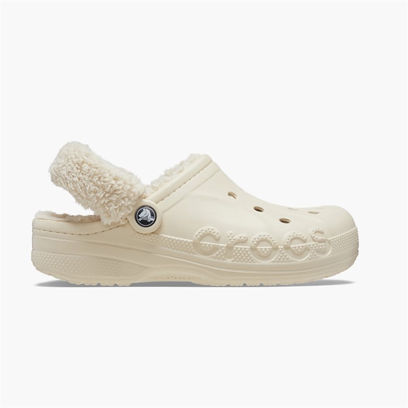 Crocs Baya Fuzzrem Clogs med Winter White - Billede 5