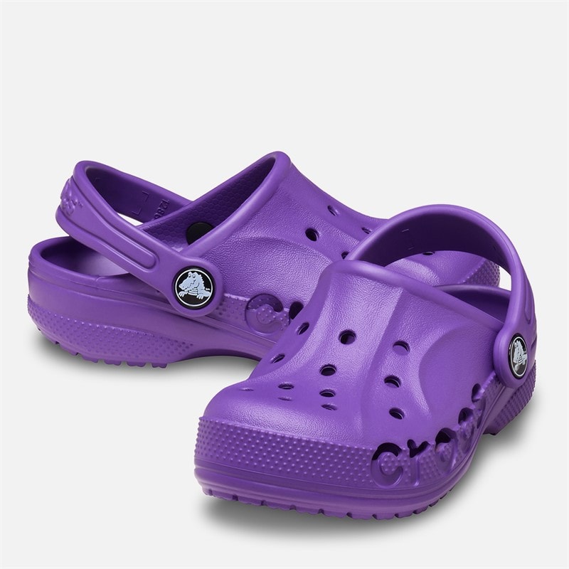 Crocs Børn Baya T Clog Neon Purple - Billede 1