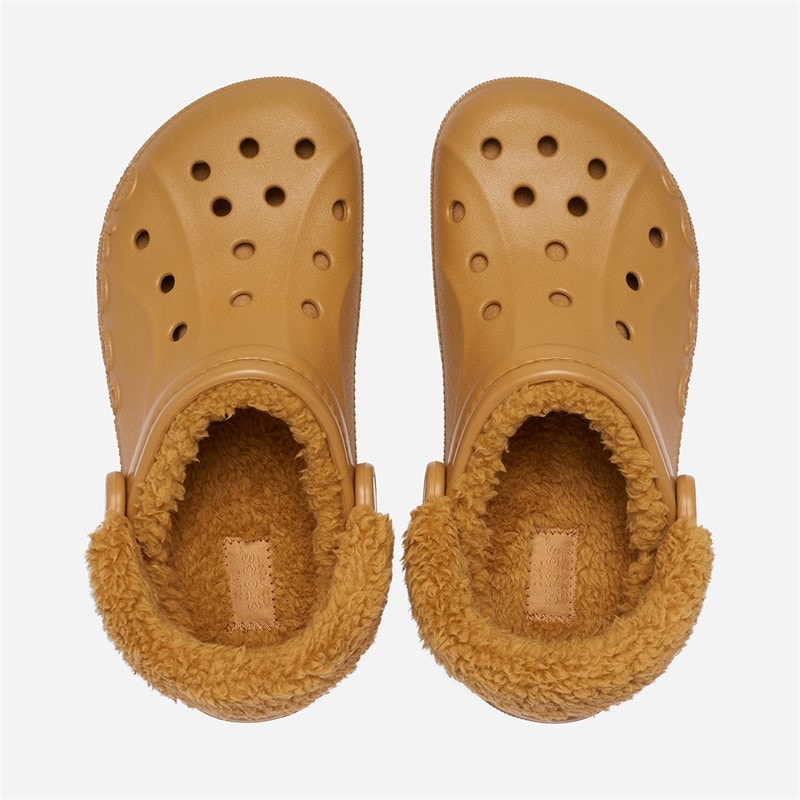 Crocs Baya Fuzz Rem Sandaler med For Sandfarvet - Billede 4