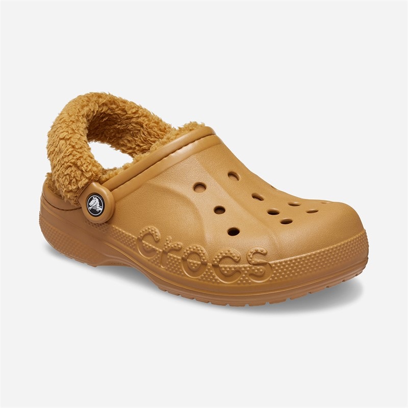 Crocs Baya Fuzz Rem Sandaler med For Sandfarvet - Billede 5