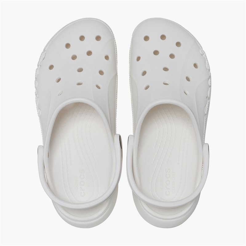 Crocs Dame Baya Platform Sko Hvid - Billede 4