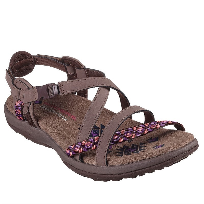 SKECHERS Dame Reggae Vacay Sandaler Brun - Billede 3