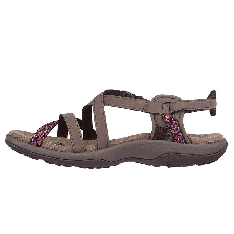 SKECHERS Dame Reggae Vacay Sandaler Brun - Billede 5