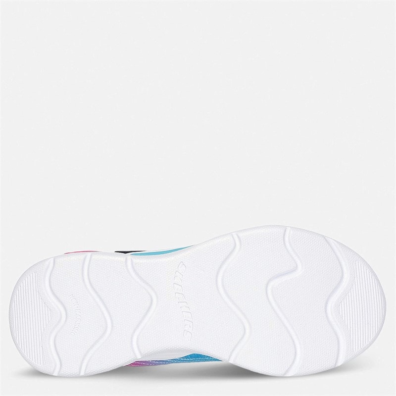 SKECHERS Piger Bølgede Stråler Ombre Express Sneakers Navy - Billede 2