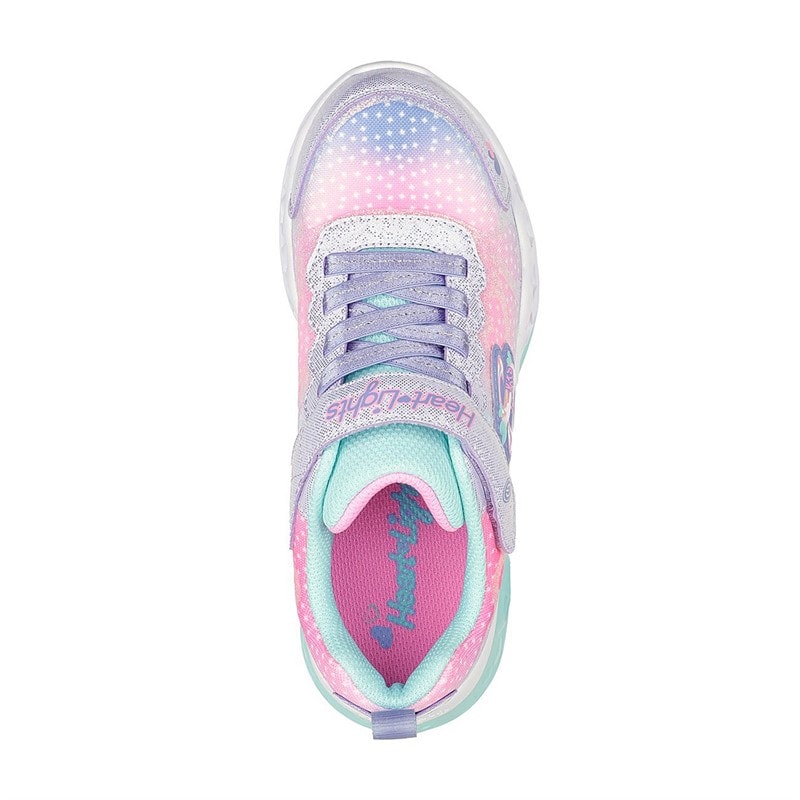 SKECHERS Piger Sommerfugl Hjerte Lys Simply Love Sneakers Lilla - Billede 4