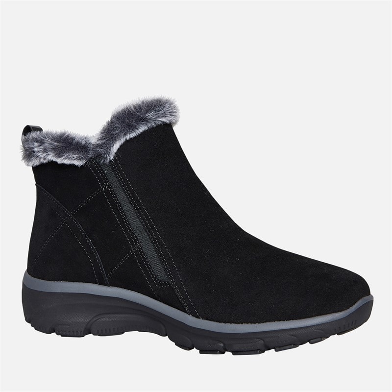 SKECHERS Dame lette støvler med høj lynlås sort - Billede 5