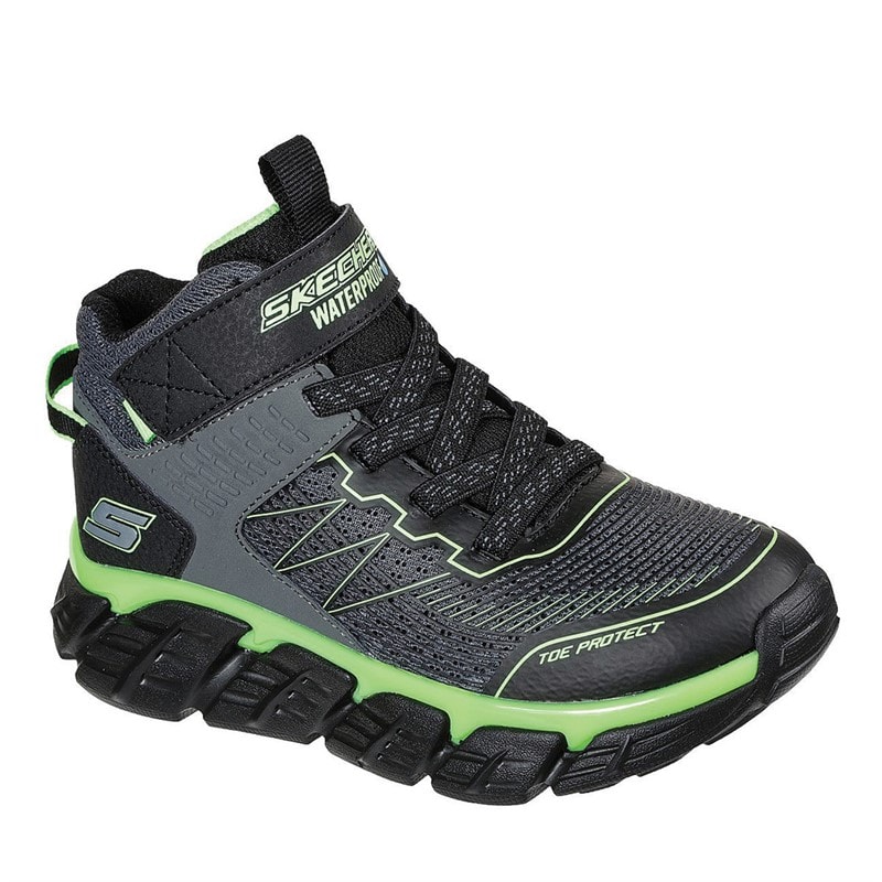 SKECHERS Junior Drenge Tech - Grip Vandtæt Mellemhøj Gore & Strop Sneakers Koksgrå Sort