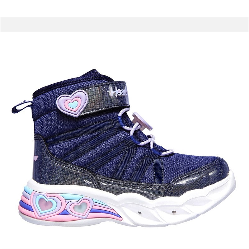 SKECHERS Piger elsker at skinne sweetheart lys støvler Navy Lavender