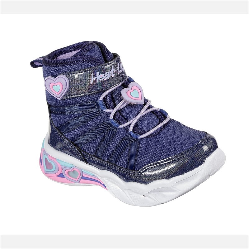 SKECHERS Piger elsker at skinne sweetheart lys støvler Navy Lavender - Billede 3