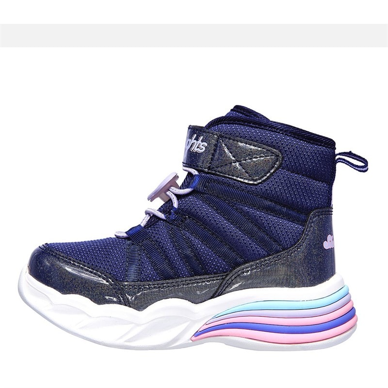 SKECHERS Piger elsker at skinne sweetheart lys støvler Navy Lavender - Billede 5
