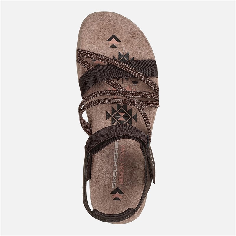 SKECHERS Dame Reggae Slim Sandaler Chocolate - Billede 3