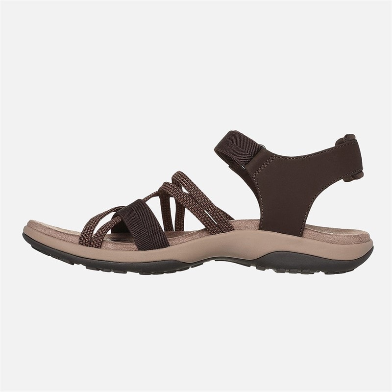 SKECHERS Dame Reggae Slim Sandaler Chocolate - Billede 5