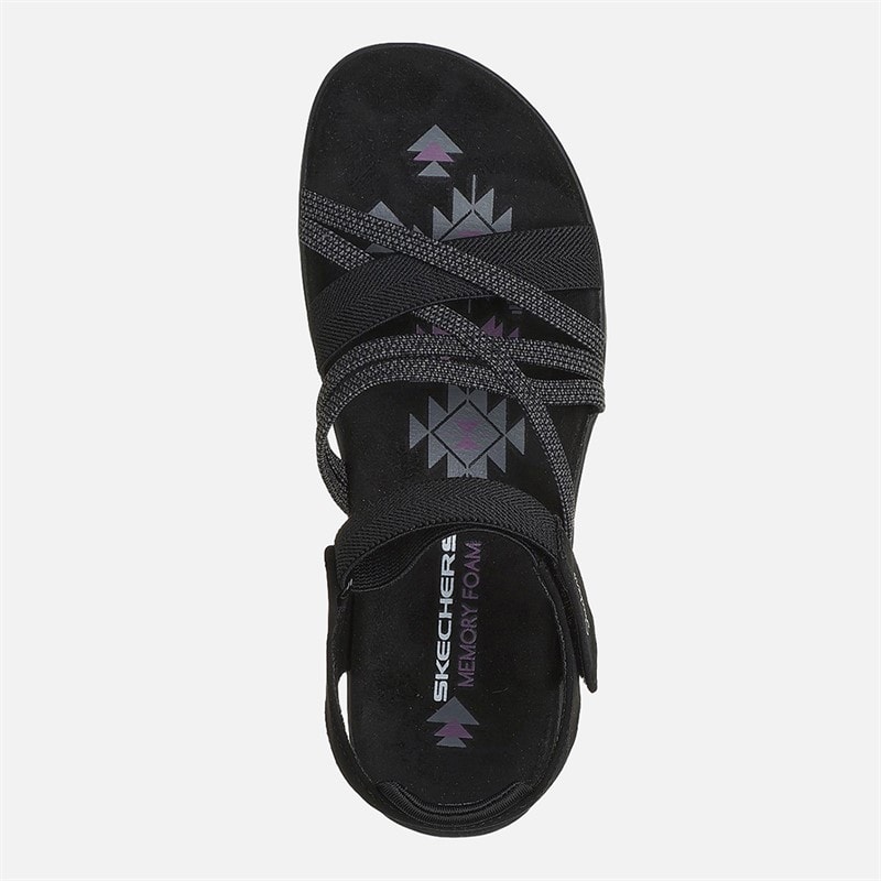 SKECHERS Dame Reggae Slim Sandaler Sort - Billede 3