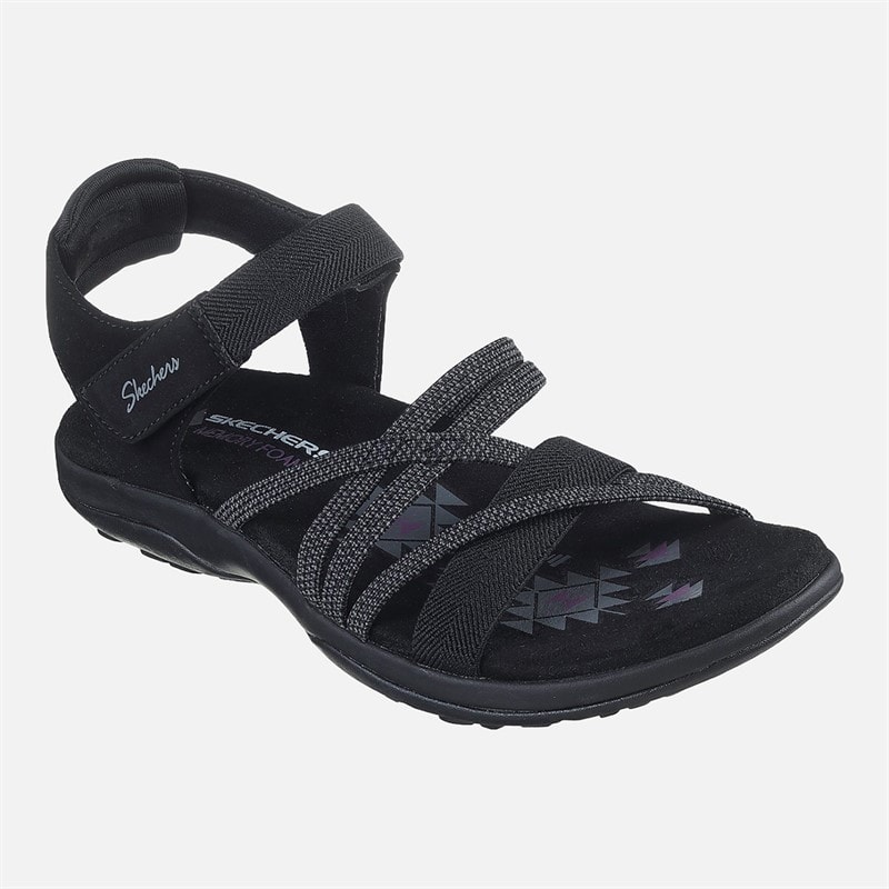 SKECHERS Dame Reggae Slim Sandaler Sort - Billede 4