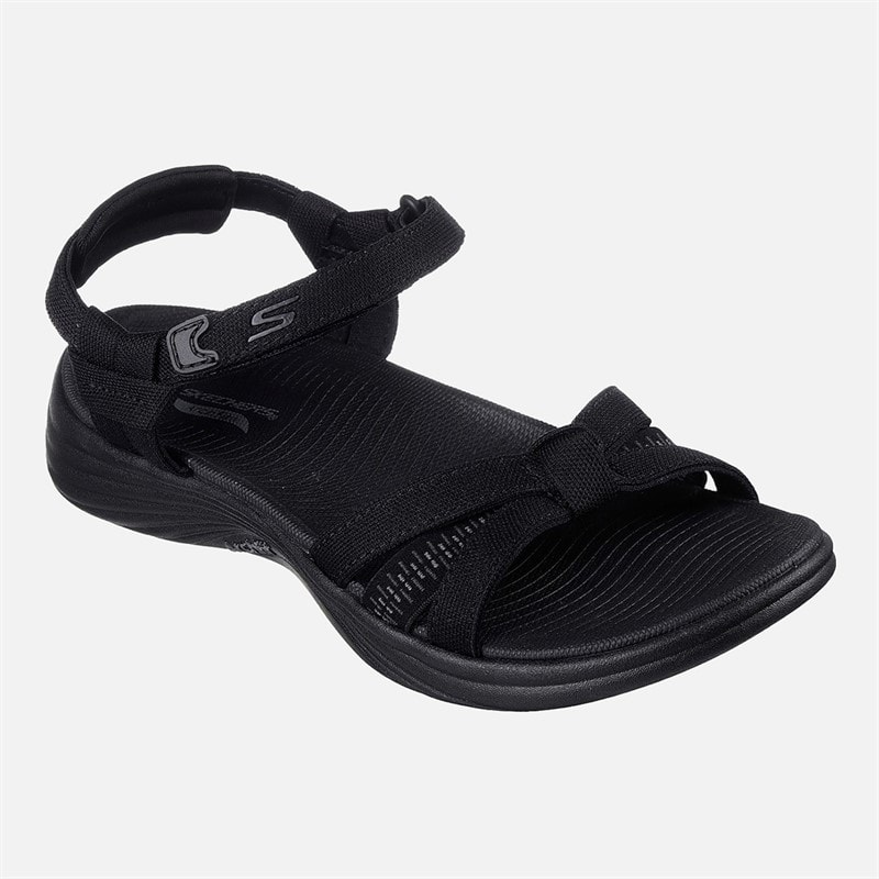 SKECHERS Dame Gowalk Arch Fit Sandaler Black Grey - Billede 4