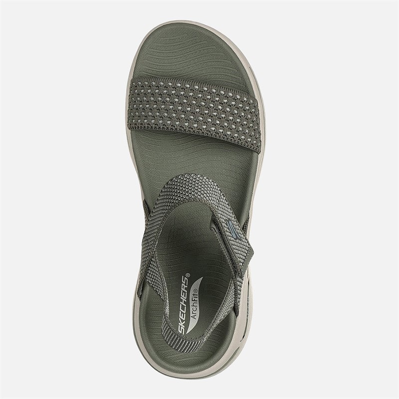 SKECHERS Dame Gowalk Arch Fit Sandaler Olive - Billede 3