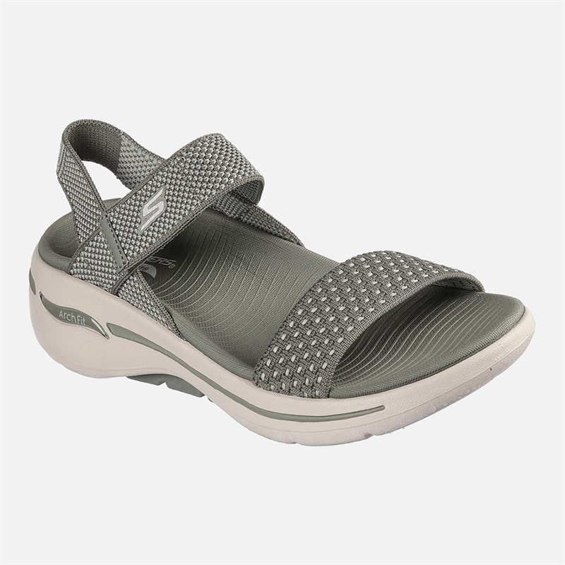 SKECHERS Dame Gowalk Arch Fit Sandaler Olive - Billede 4