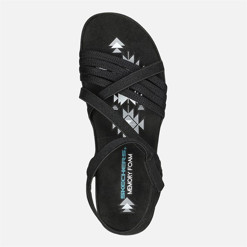 SKECHERS Dame Reggae Slim Sandaler Sort - Billede 3