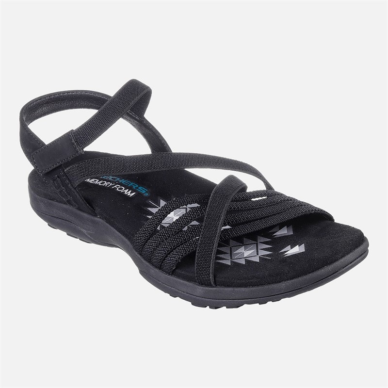 SKECHERS Dame Reggae Slim Sandaler Sort - Billede 4