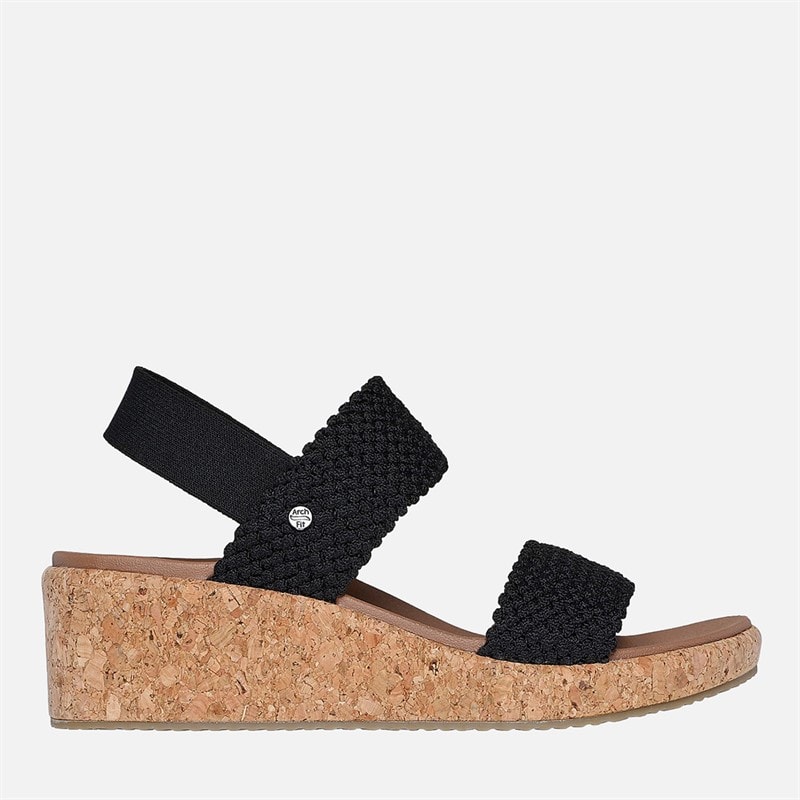 SKECHERS Dame Beverlee Arch Fit Sandaler Sort - Billede 1