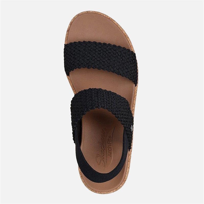 SKECHERS Dame Beverlee Arch Fit Sandaler Sort - Billede 4