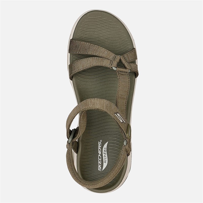 SKECHERS Dame Gowalk Arch Fit Elite Sandaler Olive - Billede 3