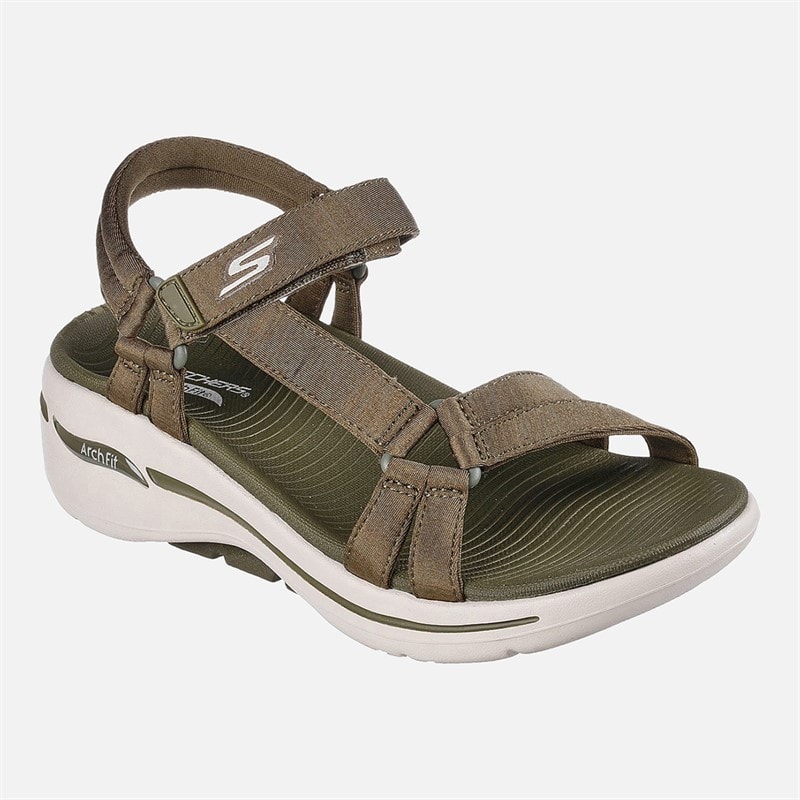 SKECHERS Dame Gowalk Arch Fit Elite Sandaler Olive - Billede 4