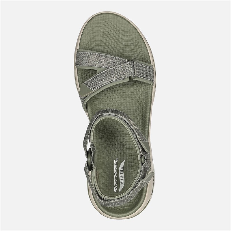 SKECHERS Dame Gowalk Arch Fit Sandaler Olive - Billede 4