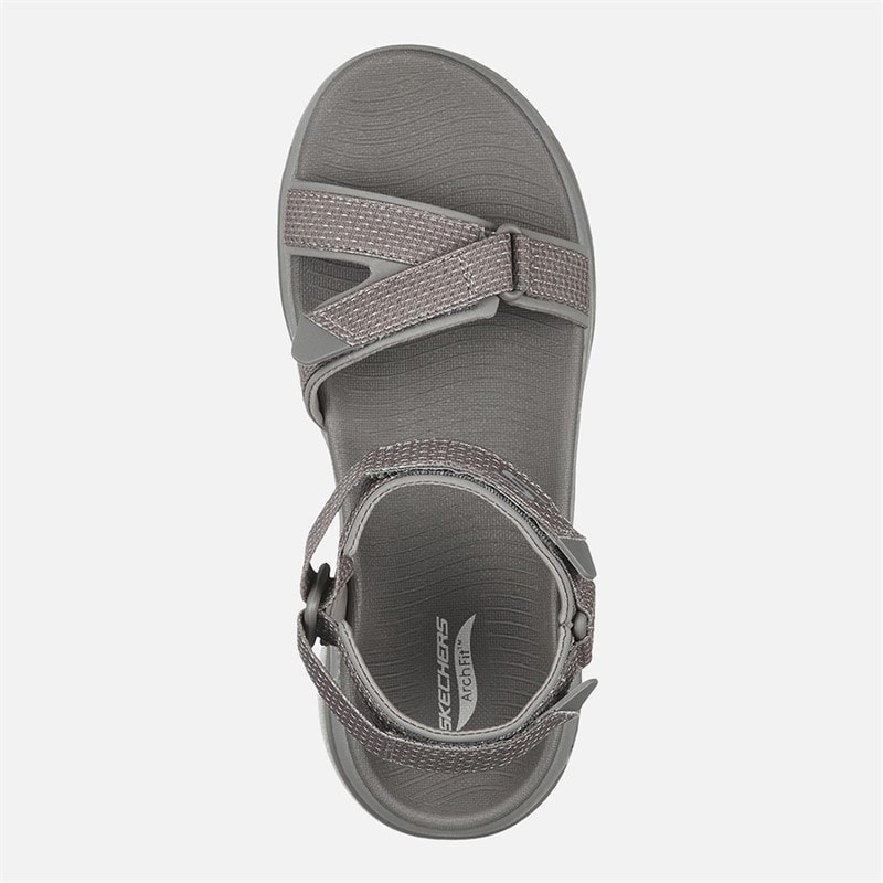 SKECHERS Dame Gowalk Arch Fit Sandaler Dark Taupe - Billede 4